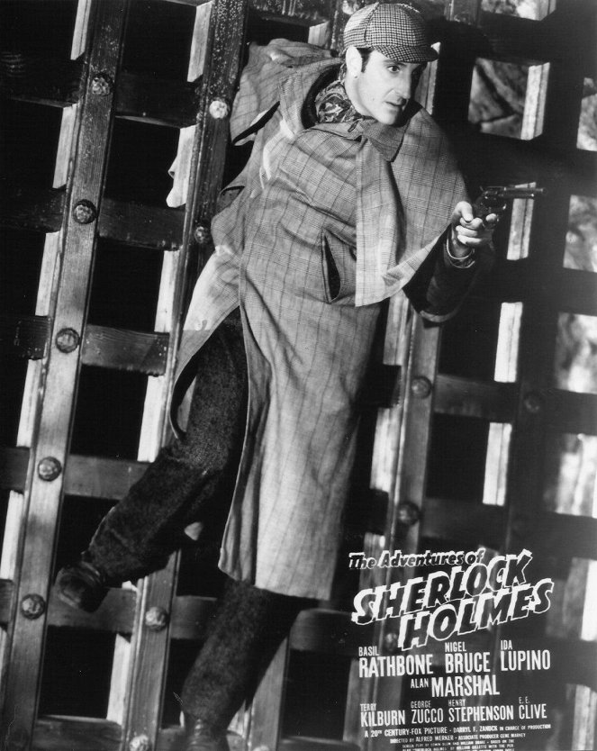 The Adventures of Sherlock Holmes - Cartes de lobby - Basil Rathbone