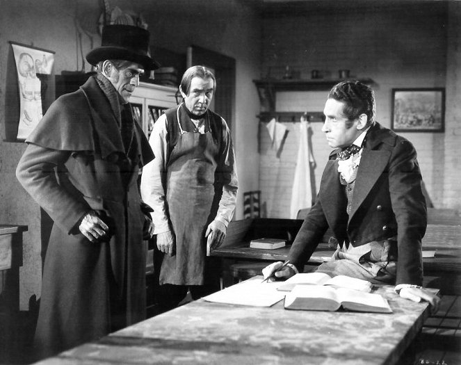 Vykradač hrobů - Z filmu - Boris Karloff, Bela Lugosi, Henry Daniell