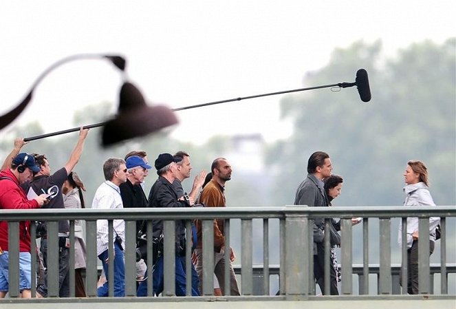 A Origem - De filmagens - Leonardo DiCaprio