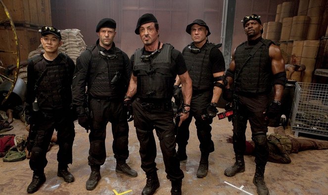 Los mercenarios - Del rodaje - Jet Li, Jason Statham, Sylvester Stallone, Randy Couture, Terry Crews