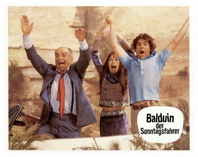Balduin, der Sonntagsfahrer - Lobbykarten - Louis de Funès, Geraldine Chaplin, Olivier de Funès