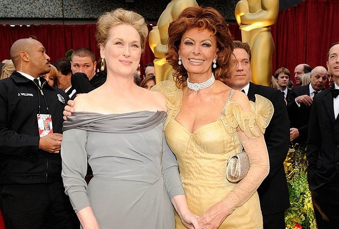Oscar's Red Carpet 2009 - Film - Meryl Streep, Sophia Loren