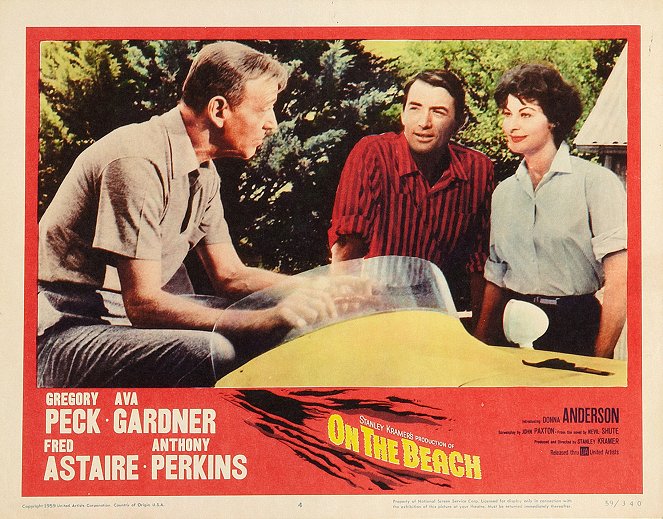 Le Dernier Rivage - Cartes de lobby - Fred Astaire, Gregory Peck, Ava Gardner