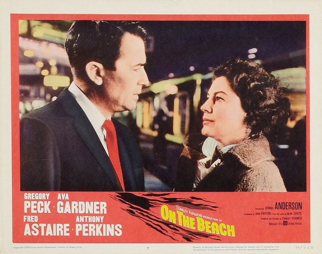 Le Dernier Rivage - Cartes de lobby - Gregory Peck, Ava Gardner