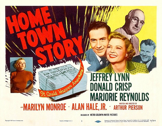 Home Town Story - Lobbykarten - Marilyn Monroe