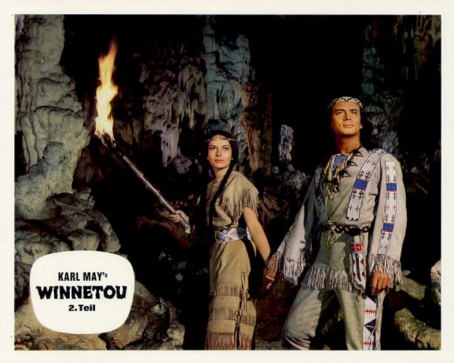Winnetou II - Lobbykarten - Karin Dor, Pierre Brice
