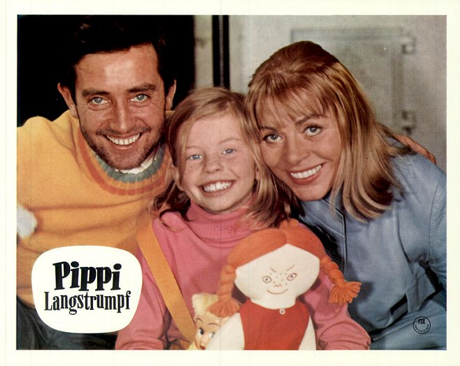 Pippi Långstrump - Lobby karty - Hans Clarin, Inger Nilsson, Margot Trooger