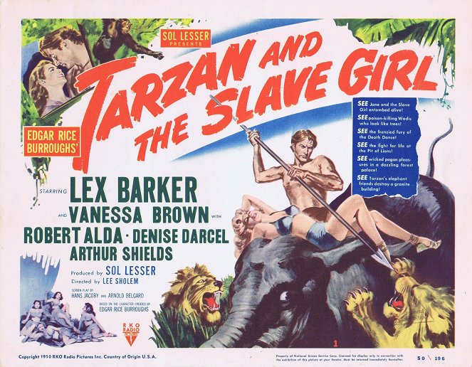 Tarzan and the Slave Girl - Lobbykaarten - Lex Barker