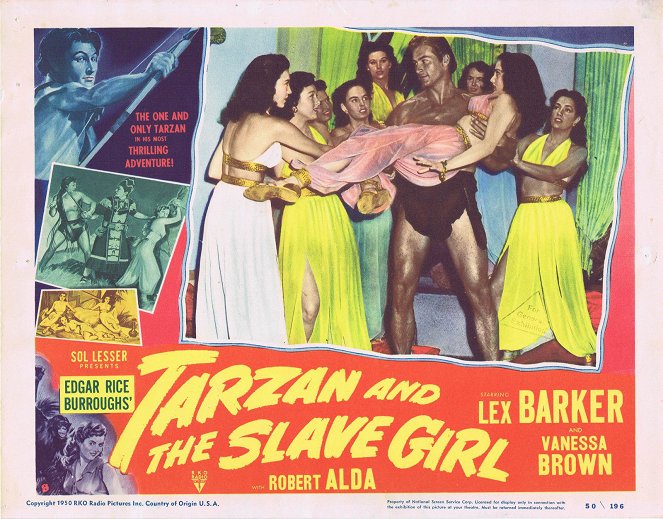 Tarzan and the Slave Girl - Lobbykaarten - Lex Barker