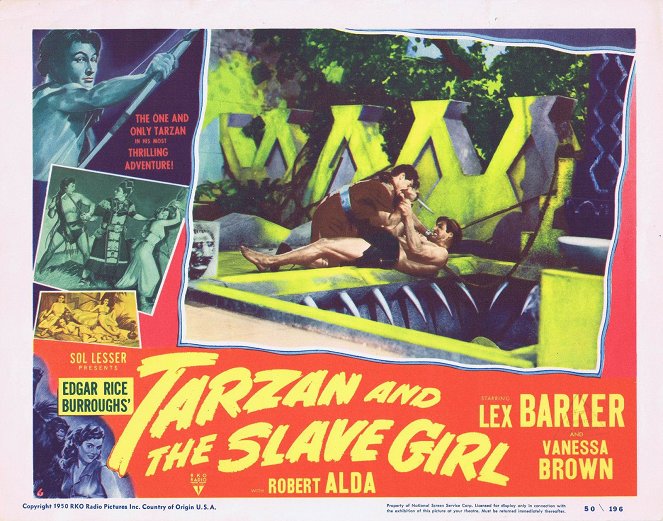 Tarzan und das Sklavenmädchen - Lobbykarten - Lex Barker