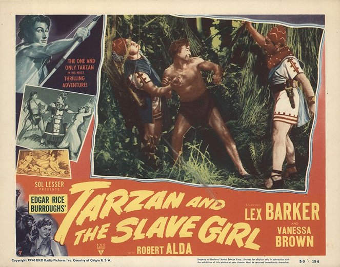 Tarzan und das Sklavenmädchen - Lobbykarten - Lex Barker