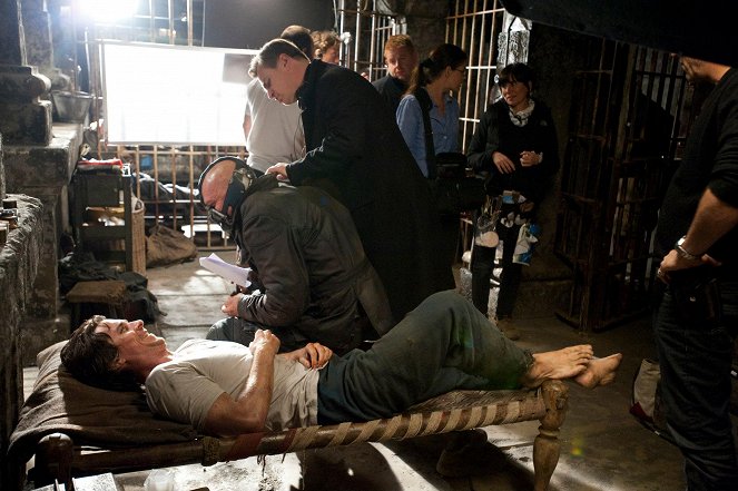 Temný rytíř povstal - Z natáčení - Christian Bale, Tom Hardy, Christopher Nolan