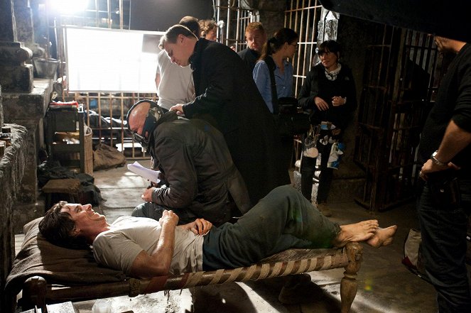 The Dark Knight Rises - Tournage - Christian Bale, Tom Hardy, Christopher Nolan