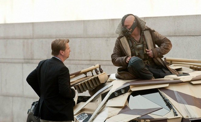 Temný rytíř povstal - Z natáčení - Christopher Nolan, Tom Hardy