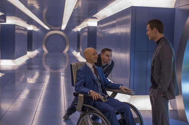 X-Men - Apokalipszis - Forgatási fotók - James McAvoy, Bryan Singer, Michael Fassbender