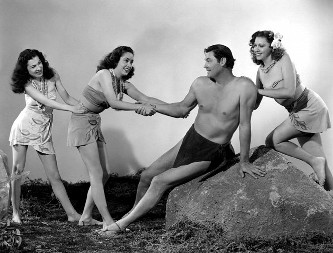 Tarzan in Gefahr - Werbefoto - Linda Christian, Johnny Weissmuller