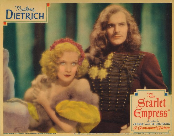 L'Impératrice rouge - Cartes de lobby - Marlene Dietrich, John Lodge