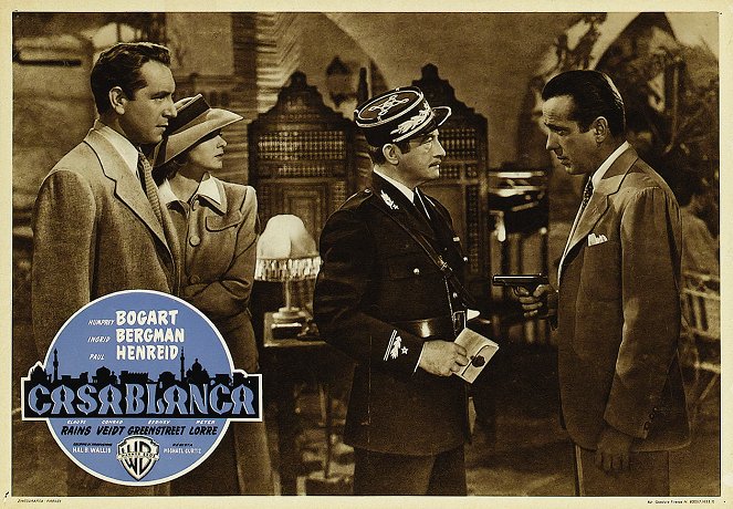 Casablanca - Cartões lobby - Paul Henreid, Ingrid Bergman, Claude Rains, Humphrey Bogart
