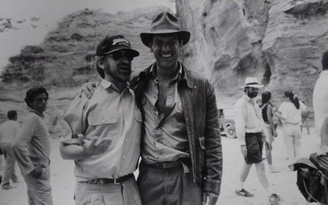Dobyvatelia stratenej archy - Z nakrúcania - Steven Spielberg, Harrison Ford