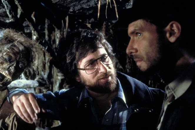 Raiders of the Lost Ark - Van de set - Steven Spielberg, Harrison Ford