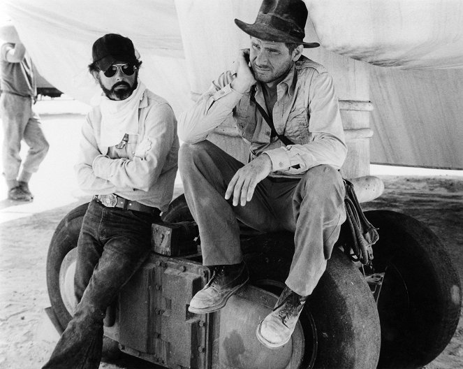 Dobyvatelia stratenej archy - Z nakrúcania - George Lucas, Harrison Ford