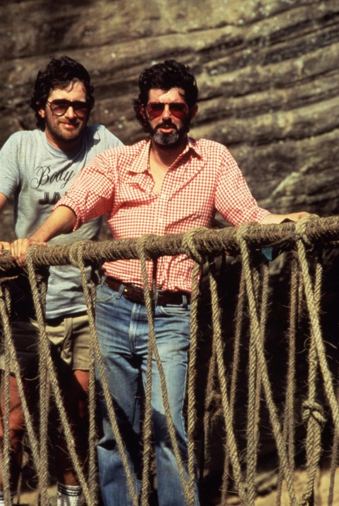 Indiana Jones és a Végzet Temploma - Forgatási fotók - Steven Spielberg, George Lucas