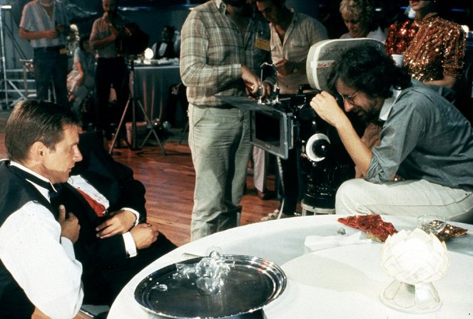 Indiana Jones és a Végzet Temploma - Forgatási fotók - Harrison Ford, Steven Spielberg