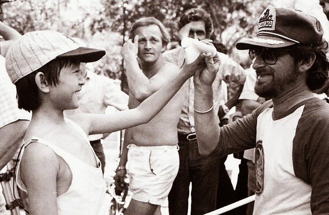 Indiana Jones et le Temple maudit - Tournage - Ke Huy Quan, Steven Spielberg