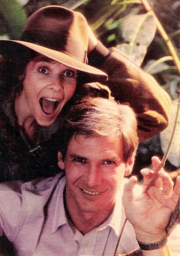 Indiana Jones et le Temple maudit - Tournage - Kate Capshaw, Harrison Ford