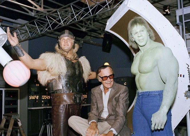 Le Retour de l'incroyable Hulk - Tournage - Eric Allan Kramer, Stan Lee, Lou Ferrigno