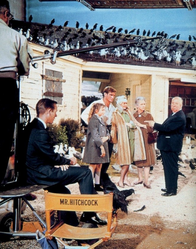 The Birds - Making of - Rod Taylor, Tippi Hedren, Jessica Tandy, Alfred Hitchcock