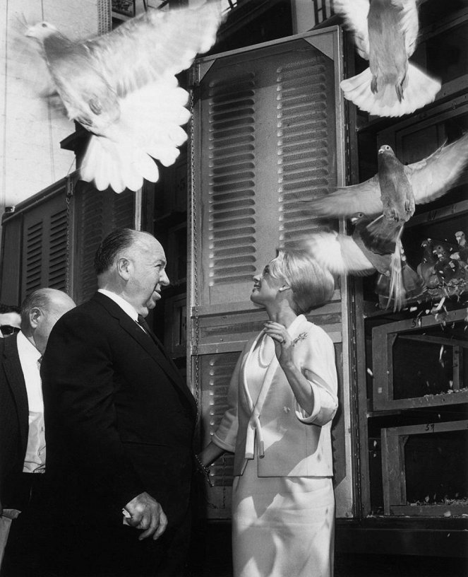 Los pájaros - Del rodaje - Alfred Hitchcock, Tippi Hedren