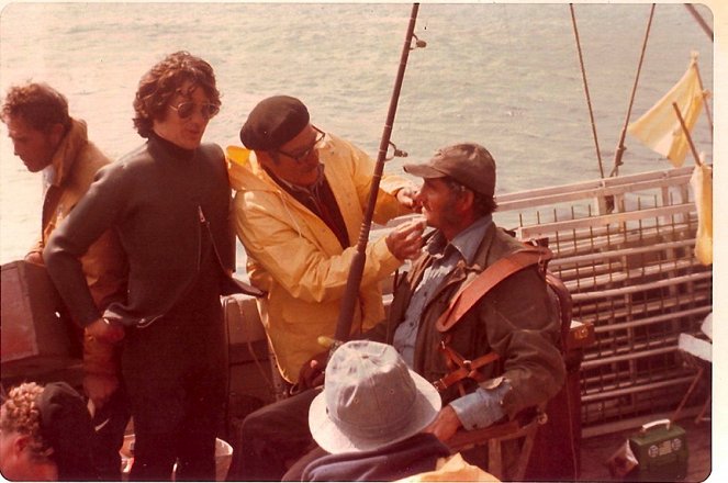 Cápa - Forgatási fotók - Steven Spielberg, Robert Shaw