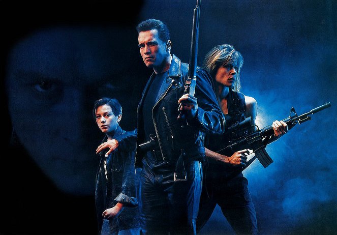 Terminator 2: Tuomion päivä - Promokuvat - Edward Furlong, Arnold Schwarzenegger, Linda Hamilton