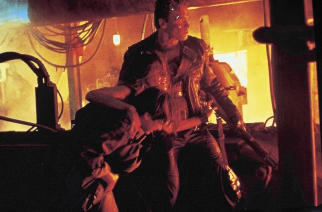 Terminator 2 - Tag der Abrechnung - Filmfotos - Edward Furlong, Linda Hamilton, Arnold Schwarzenegger