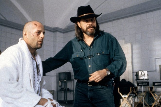 12 Monkeys - Dreharbeiten - Bruce Willis, Terry Gilliam