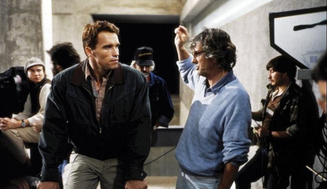 Total Recall - Dreharbeiten - Arnold Schwarzenegger, Paul Verhoeven