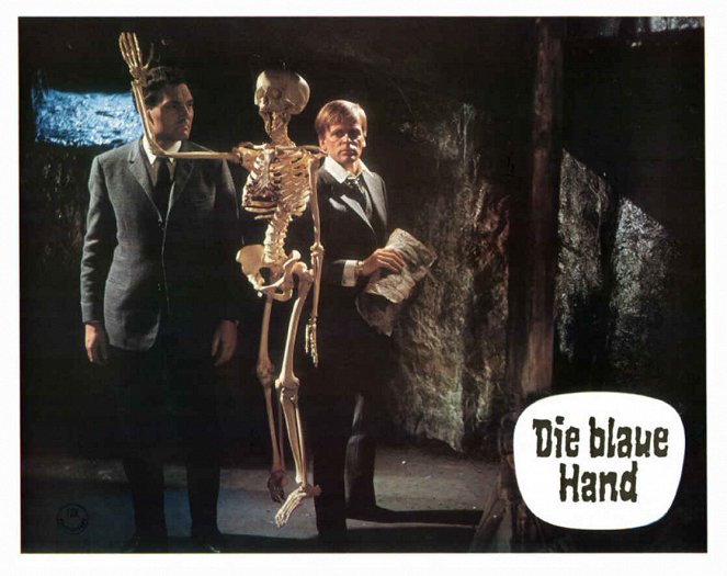 Edgar Wallace: Die blaue Hand - Lobbykarten - Harald Leipnitz, Klaus Kinski