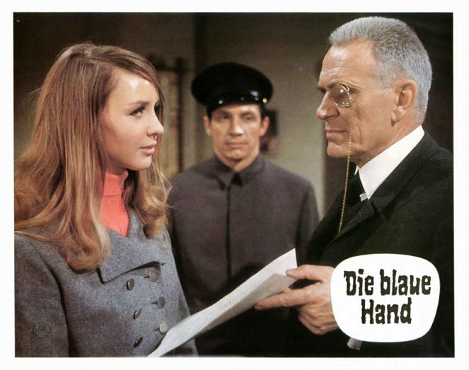 Edgar Wallace: Die blaue Hand - Lobbykarten - Diana Körner, Carl Lange