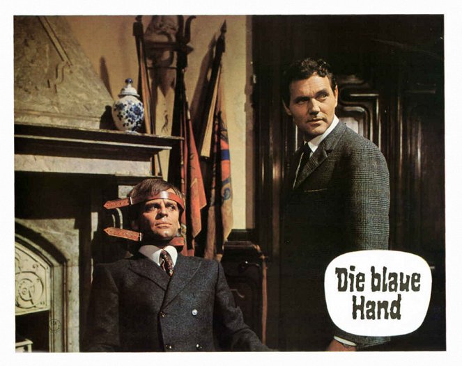 Edgar Wallace: Die blaue Hand - Lobbykarten - Klaus Kinski, Harald Leipnitz