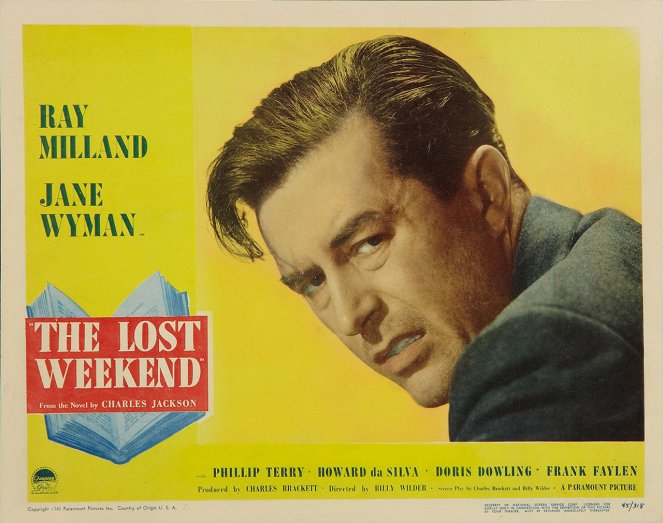 The Lost Weekend - Lobbykaarten - Ray Milland