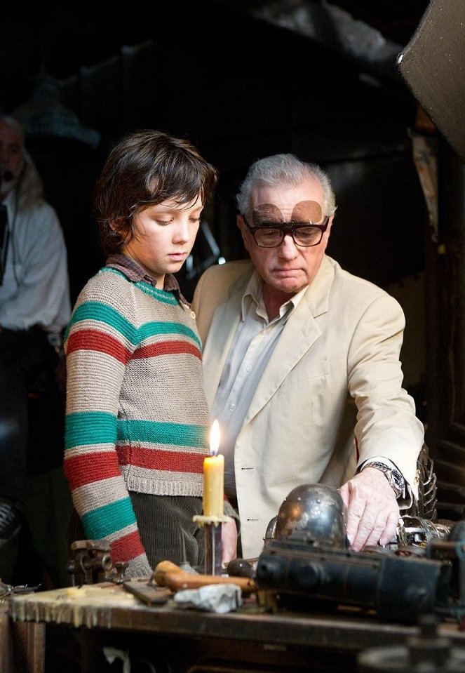 Hugo Cabret - Dreharbeiten - Asa Butterfield, Martin Scorsese