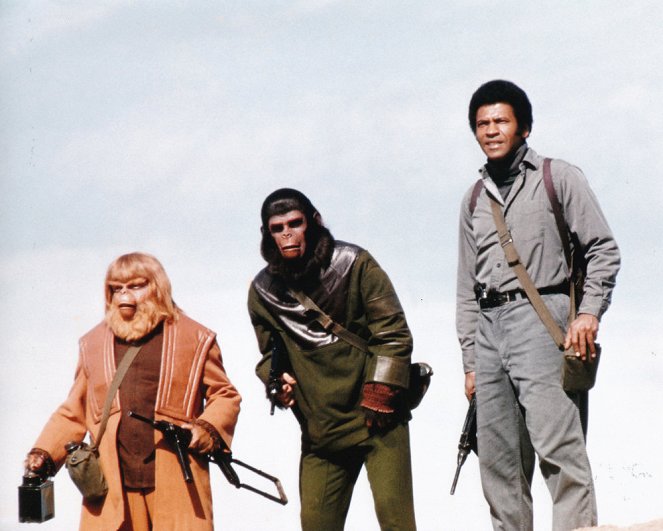 Battle for the Planet of the Apes - Photos - Paul Williams, Roddy McDowall, Austin Stoker