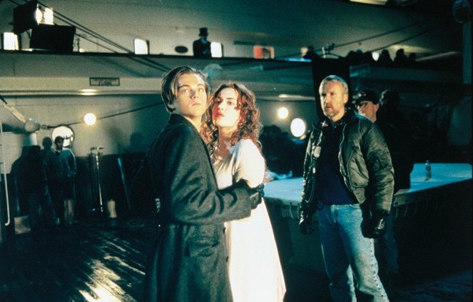 Titanic - Forgatási fotók - Leonardo DiCaprio, Kate Winslet, James Cameron