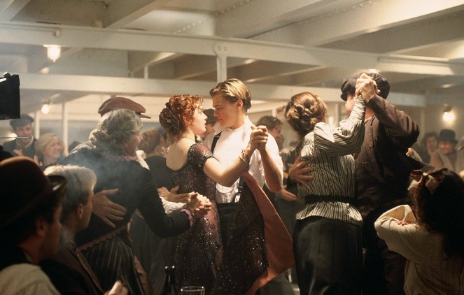 Titanic - Kuvat kuvauksista - Kate Winslet, Leonardo DiCaprio