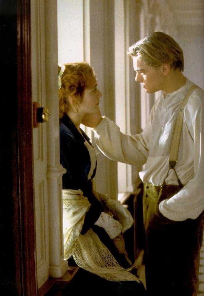 Titanic - Kuvat kuvauksista - Kate Winslet, Leonardo DiCaprio