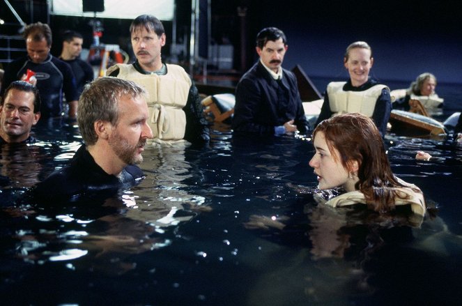 Titanic - Dreharbeiten - James Cameron, Kate Winslet