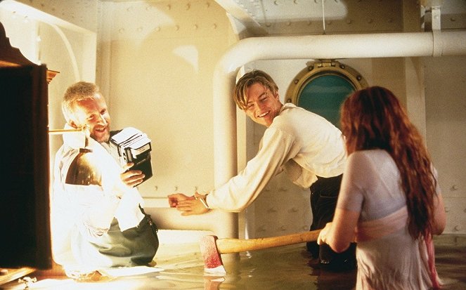 Titanic - Tournage - James Cameron, Leonardo DiCaprio