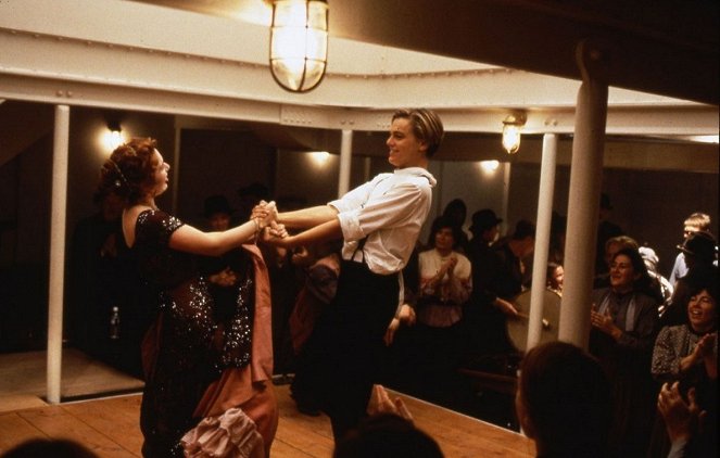 Titanic - Z natáčení - Kate Winslet, Leonardo DiCaprio