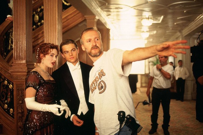 Titanic - Kuvat kuvauksista - Kate Winslet, Leonardo DiCaprio, James Cameron